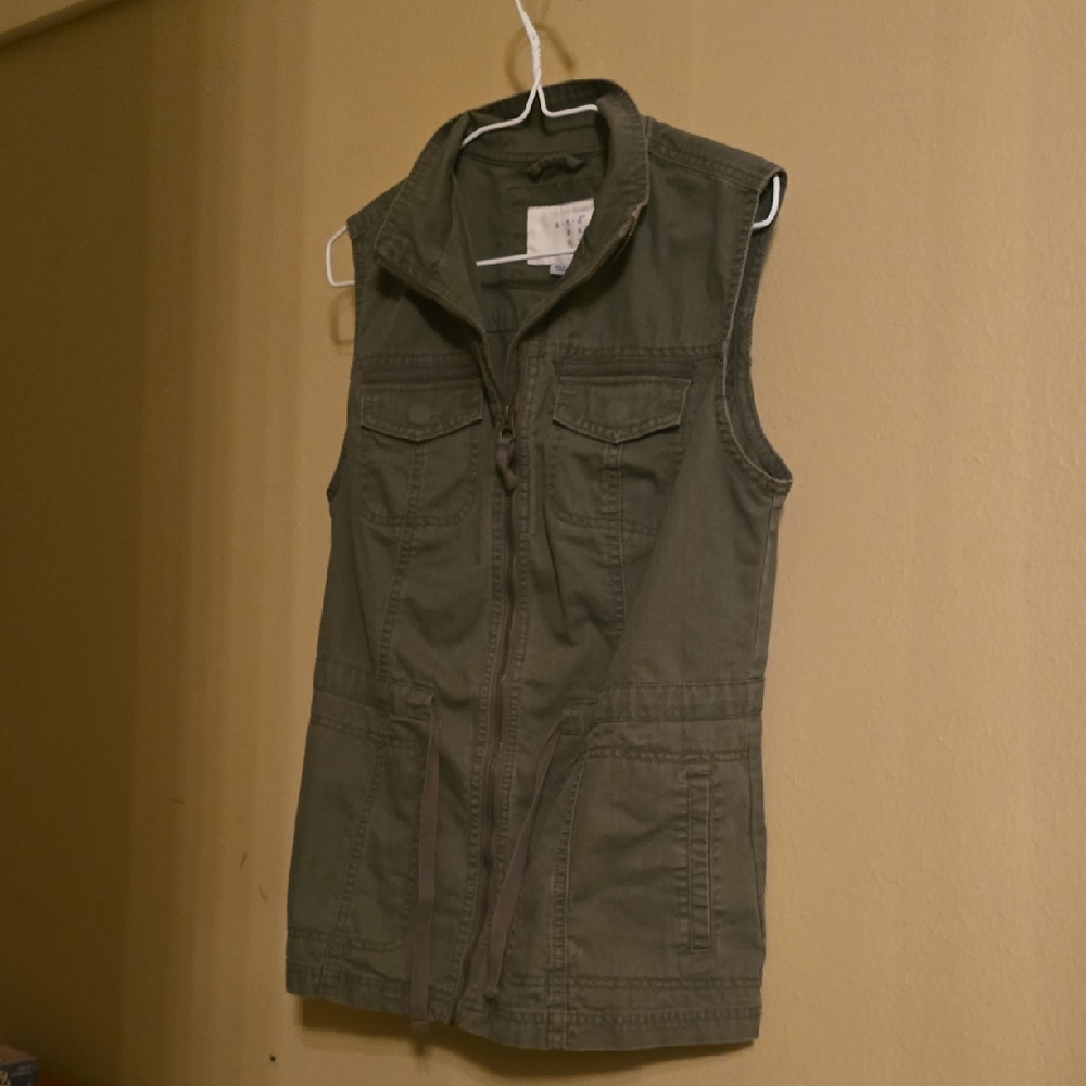 A NEW DAY Olive Green Sleeveless Utility Vest